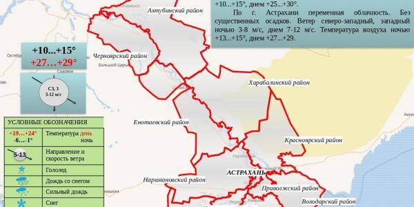 В Астраханской области 7 сентября ожидается до +30