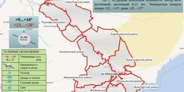 В Астраханской области 22 сентября ожидается до +28