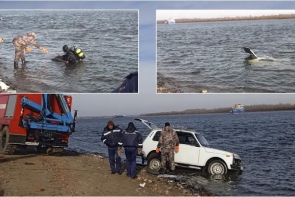 В Астрахани водолазы достали из утонувшего в Волге автомобиля трупы двоих мужчин