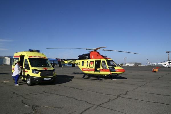 Вертолёт санавиации доставил двоих маленьких девочек в Астрахань после серьезного ДТП